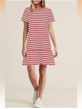 Mitilly Watermelon Stripe T-Shirt Dress